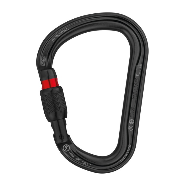 Petzl moschettone Mod. WILLIAM (Screw-lock) colore nero