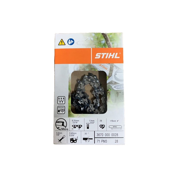 CATENA PER POTATORE STIHL GTA26 - 28 maglie, spessore 1,1 mm, passo 1/4