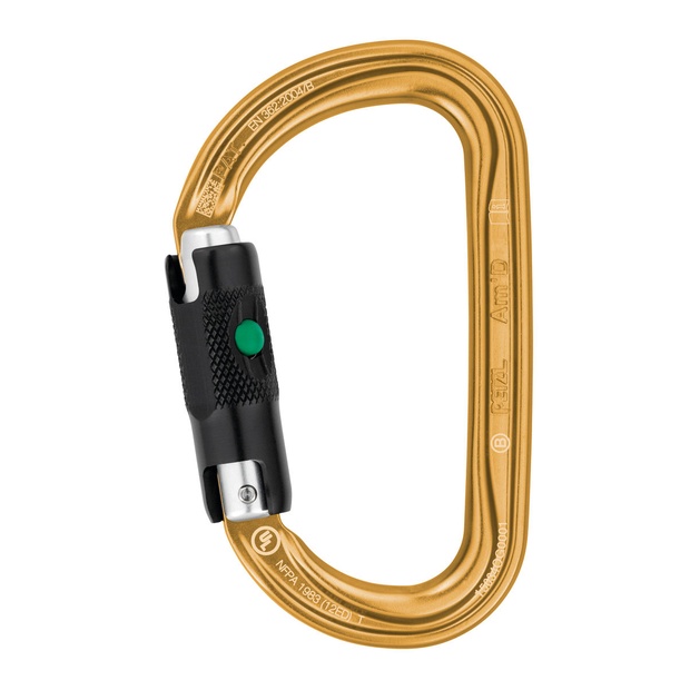 Petzl moschettone Mod. Am'D (Ball-lock) colore oro
