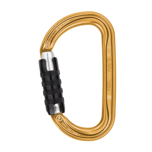 Petzl moschettone Mod. Am'D (Triact-lock) colore oro