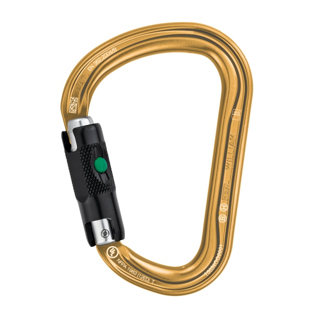 Petzl moschettone Mod. WILLIAM (Ball-lock) colore oro