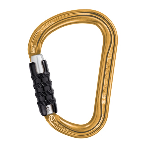 Petzl moschettone Mod. WILLIAM (Triact-lock) colore oro