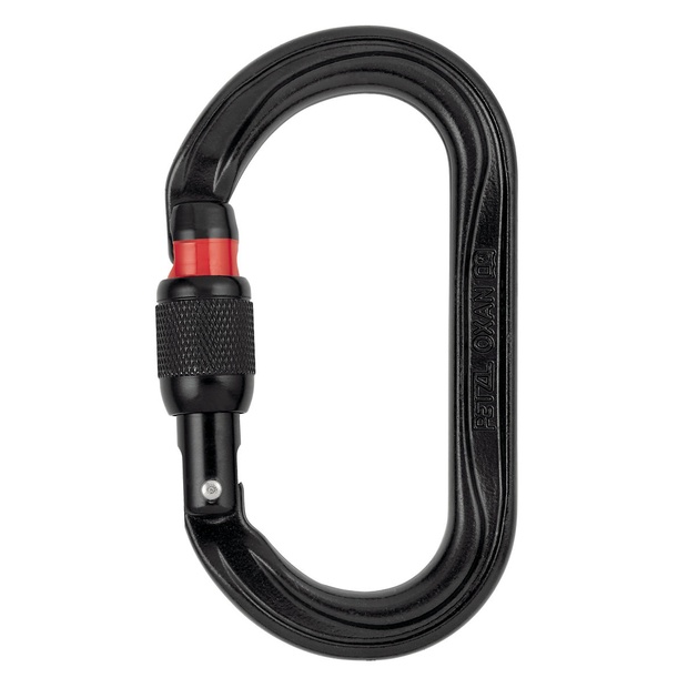 Petzl moschettone Mod. OXAN (Screw-lock) colore nero