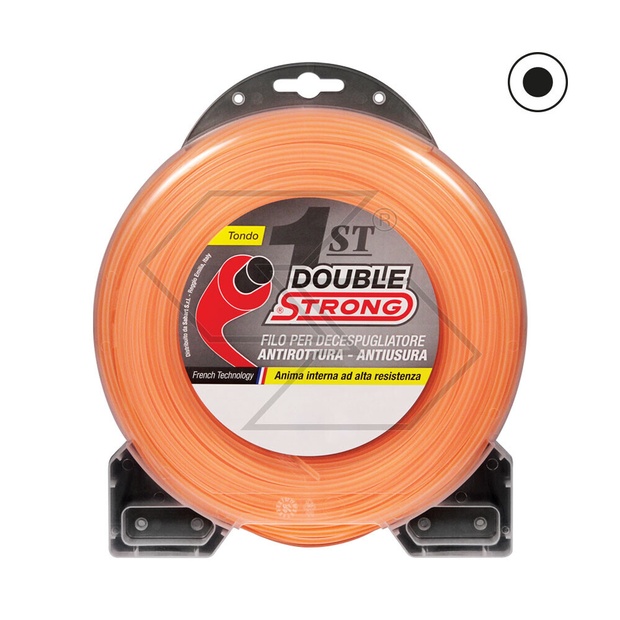 Filo nylon tondo tipo professionale "first" double strong rosso fluo,