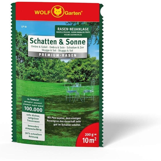 WOLF Seme prato Ombra&Sole mod. LP10 - 200 gr (per 10 mq)